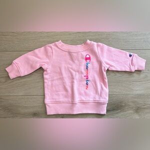Champion pink crewneck sweatshirt size 6-9 months